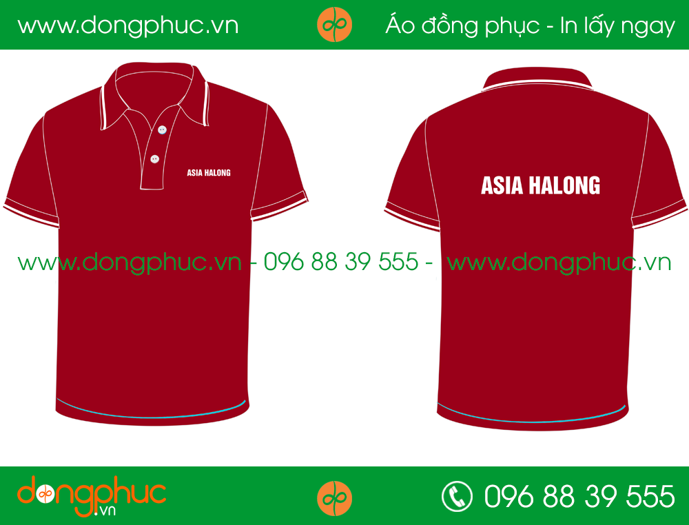 Áo phông đồng phục công ty Asia Hạ Long